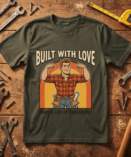 Built With Love Funny — Carpenter Tee