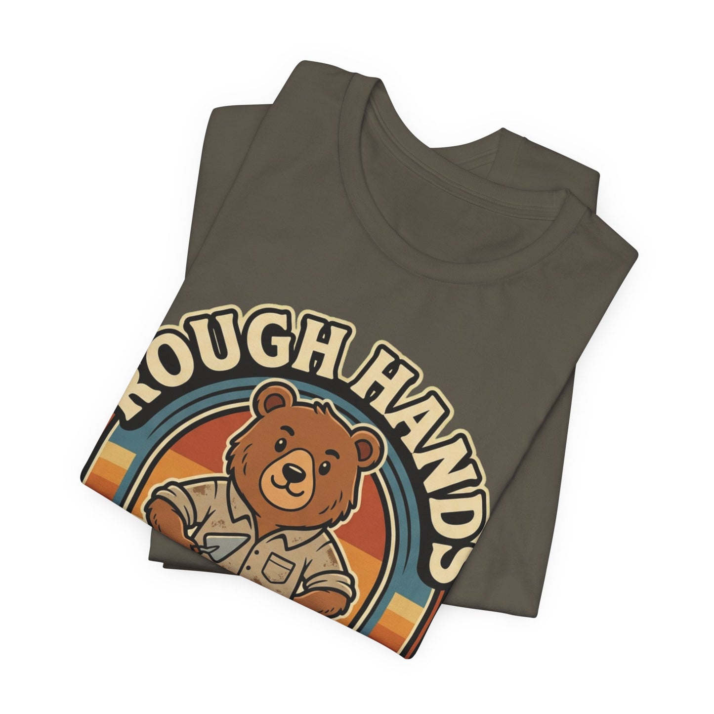 Rough Hands Heart Of Gold Mason Bear T-Shirt | Cute Bricklayer Tee | Trades Mascot Gift
