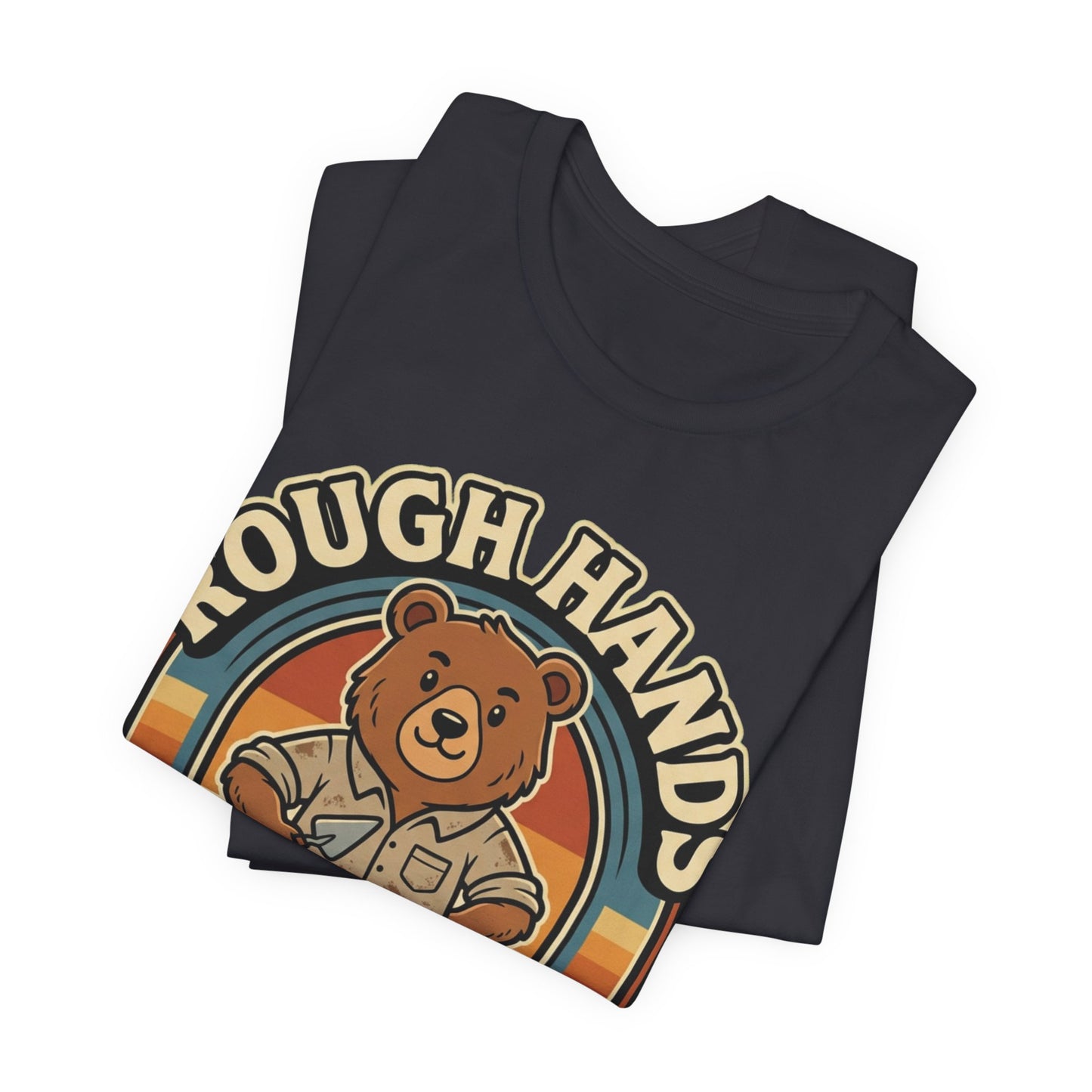 Rough Hands Heart Of Gold Mason Bear T-Shirt | Cute Bricklayer Tee | Trades Mascot Gift