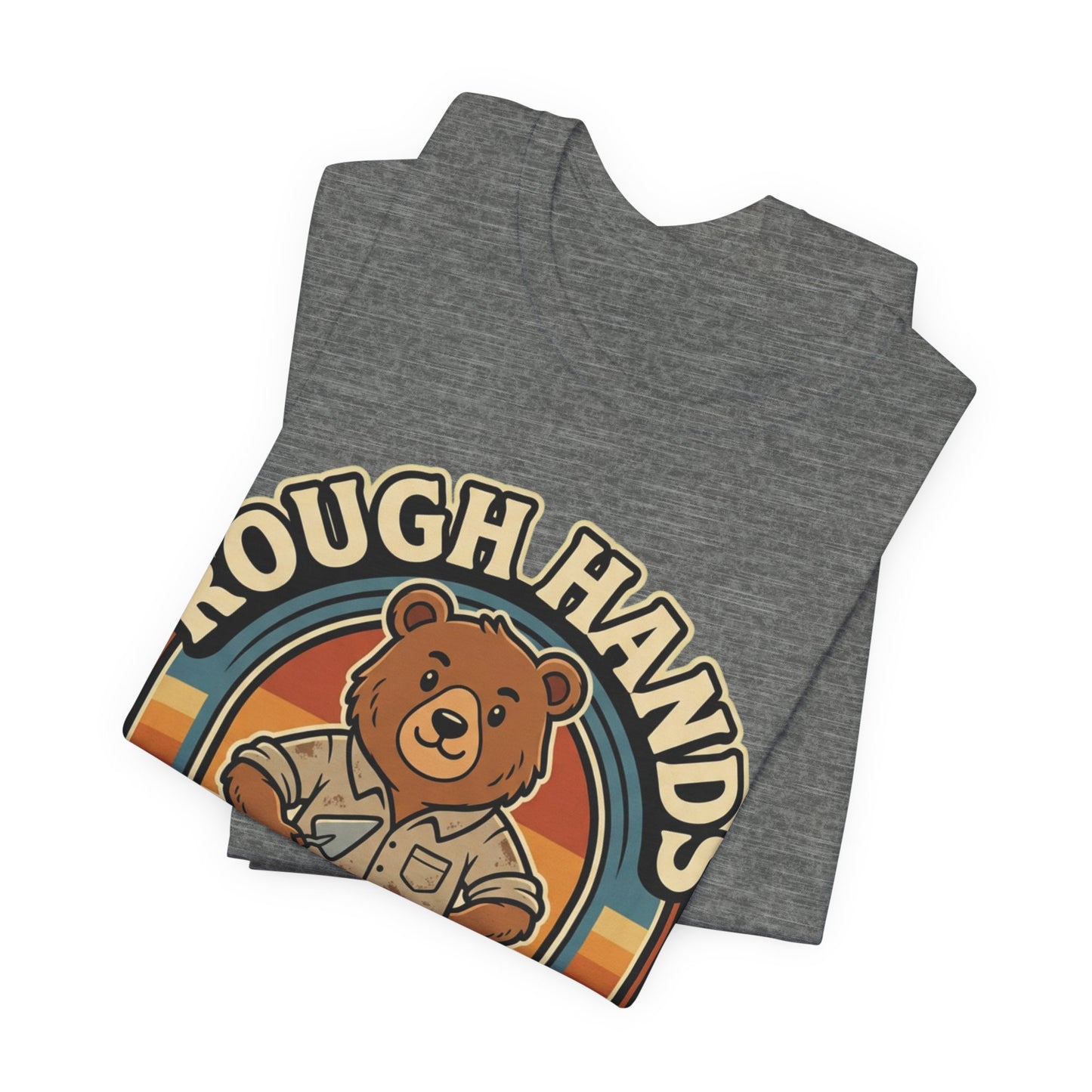 Rough Hands Heart Of Gold Mason Bear T-Shirt | Cute Bricklayer Tee | Trades Mascot Gift