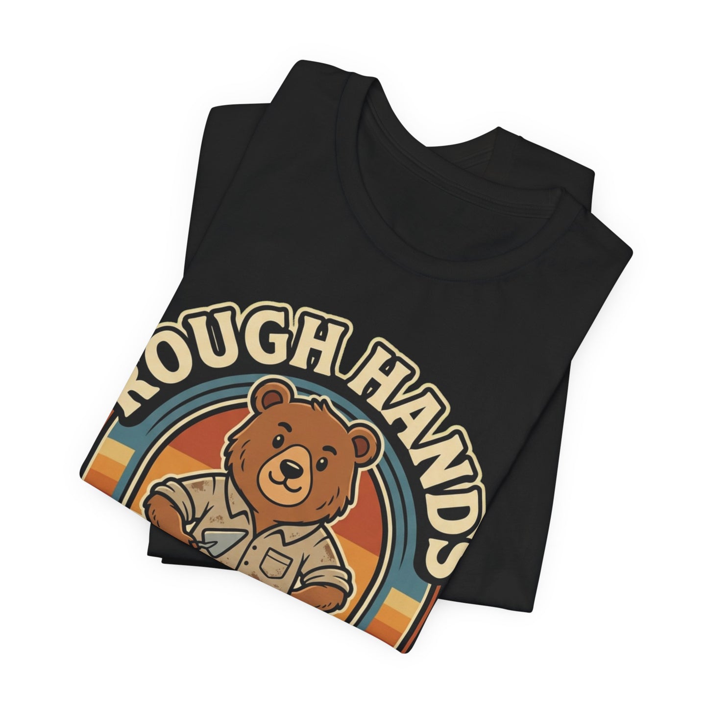 Rough Hands Heart Of Gold Mason Bear T-Shirt | Cute Bricklayer Tee | Trades Mascot Gift