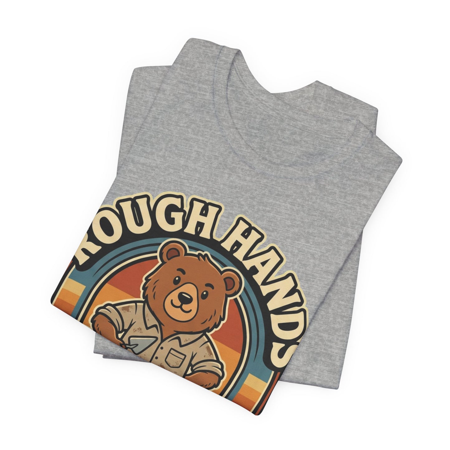 Rough Hands Heart Of Gold Mason Bear T-Shirt | Cute Bricklayer Tee | Trades Mascot Gift
