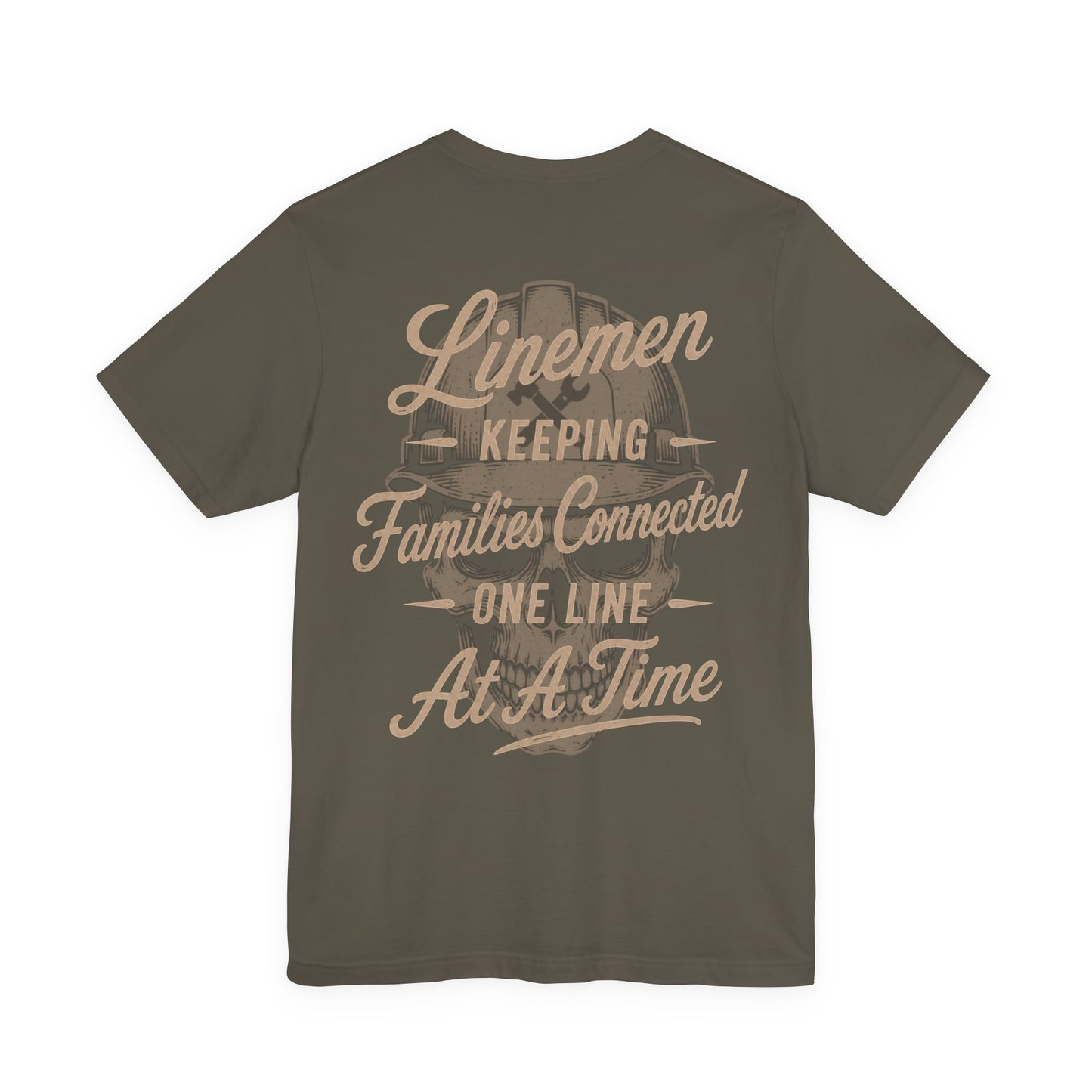 Linemen Keeping Families Connected One Line At A Time T-Shirt | Lineman Gift | Skilled Trades Society