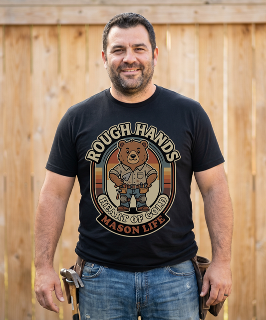 Rough Hands Heart Of Gold — Mason Bear Tee