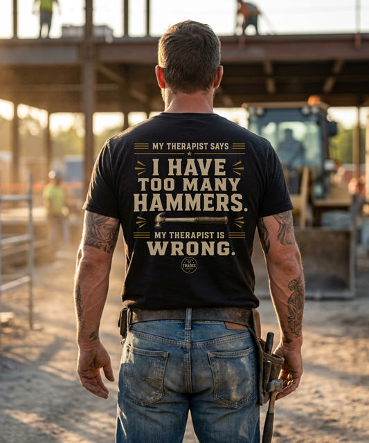 Too Many Hammers — Text Tee
