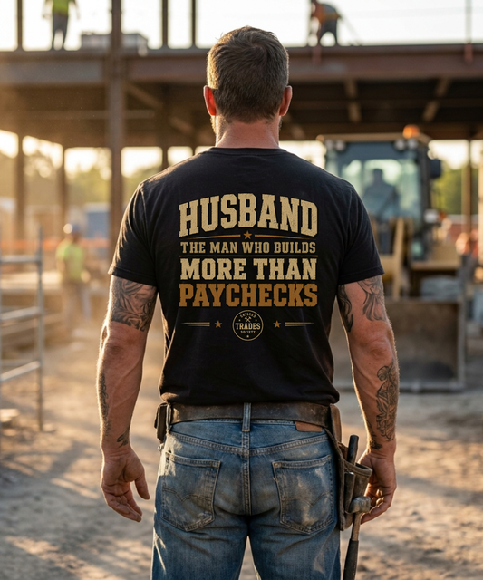 Husband Builds More Than Paychecks Tee