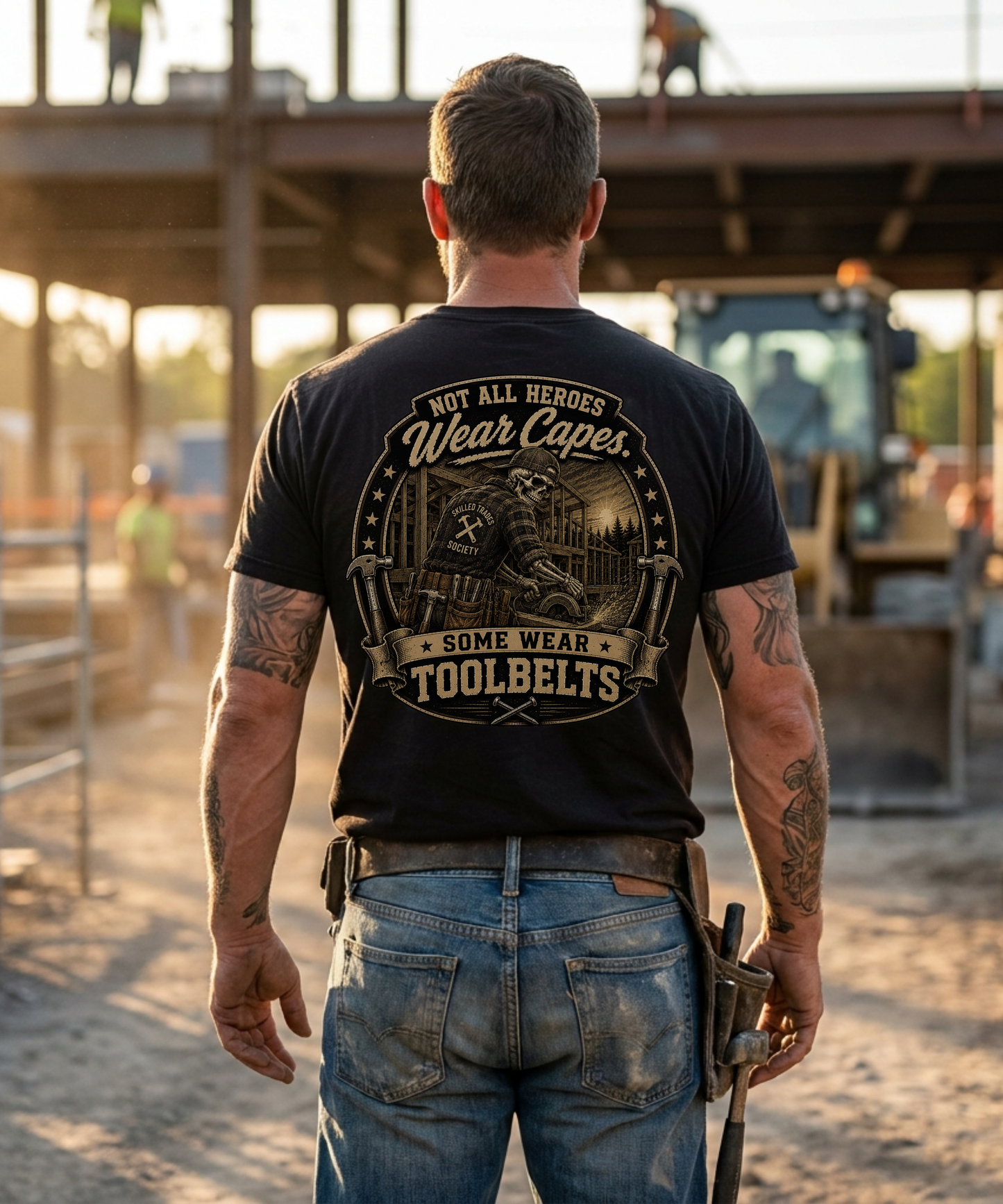 Not All Heroes Wear Toolbelts — Construction Tee