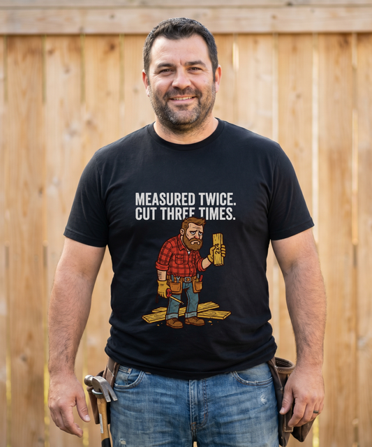 Measured Twice Cut Three Times Tee