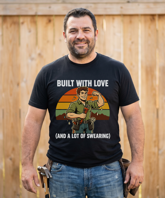 Built With Love Swearing — Plumber Tee