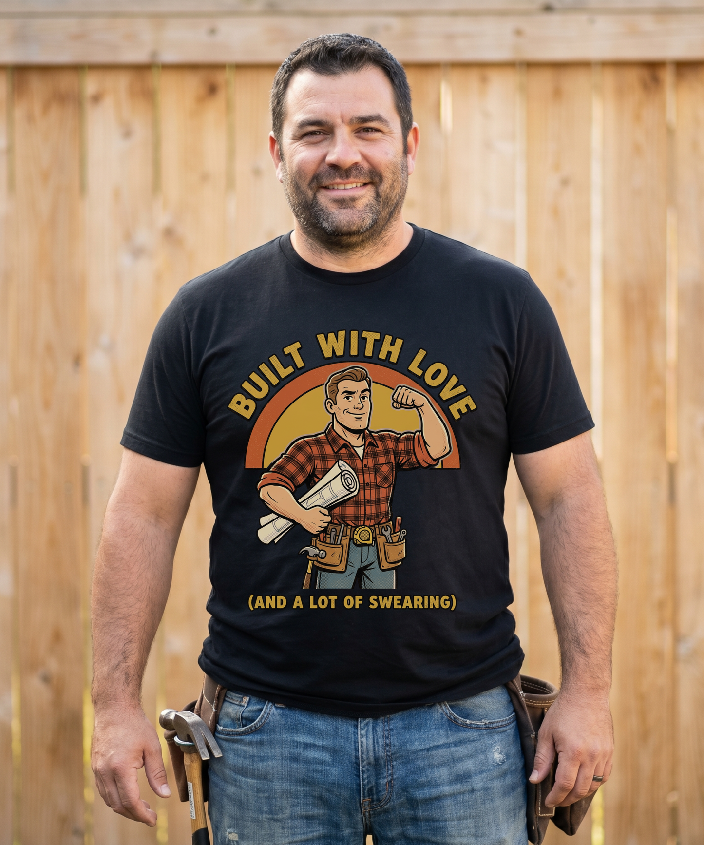 Built With Love Swearing — Carpenter Tee