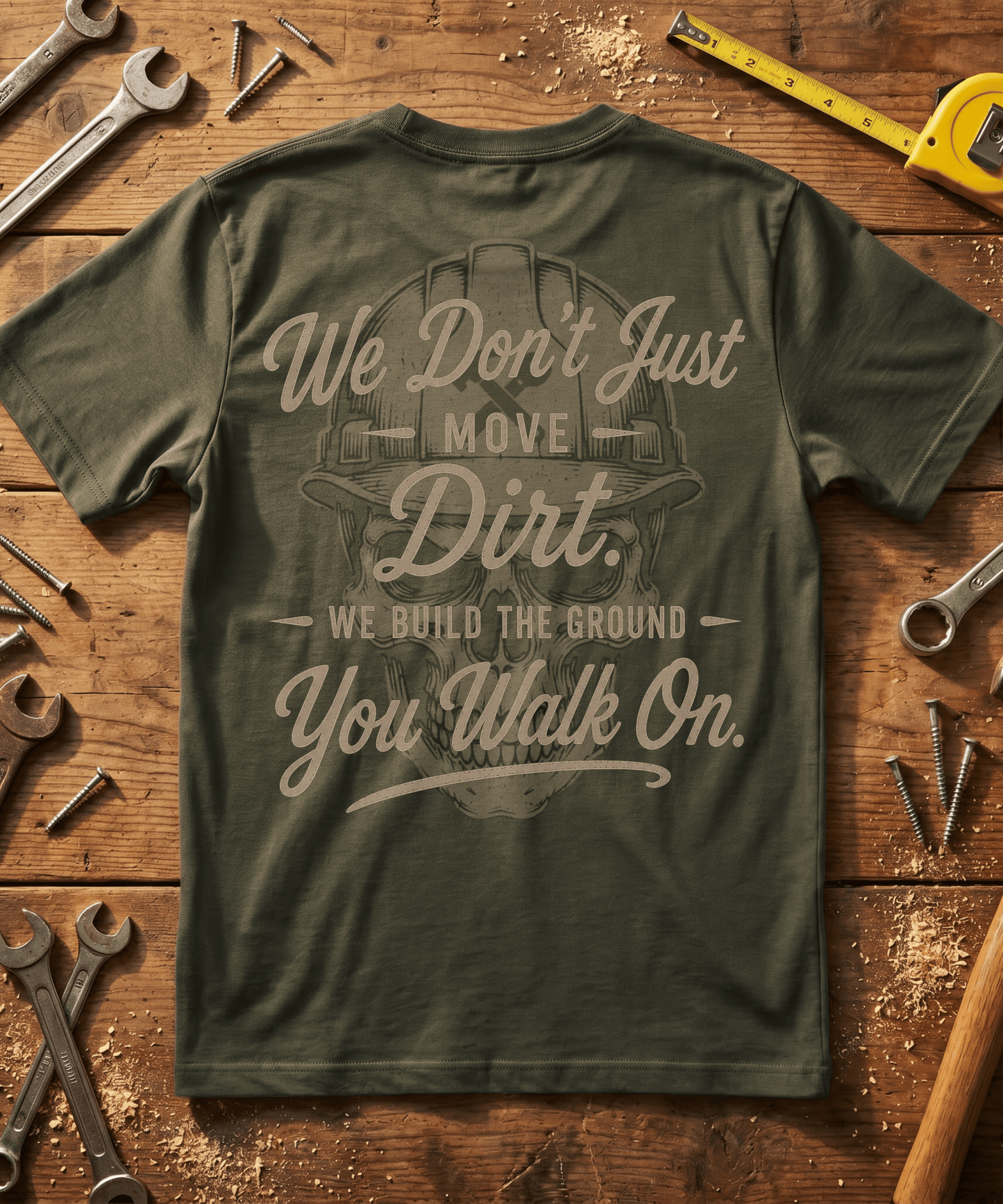 We Don't Just Move Dirt T-Shirt - Heavy Equipment Operator Gift - We Build the Ground Others Stand On -Skilled Trade Society