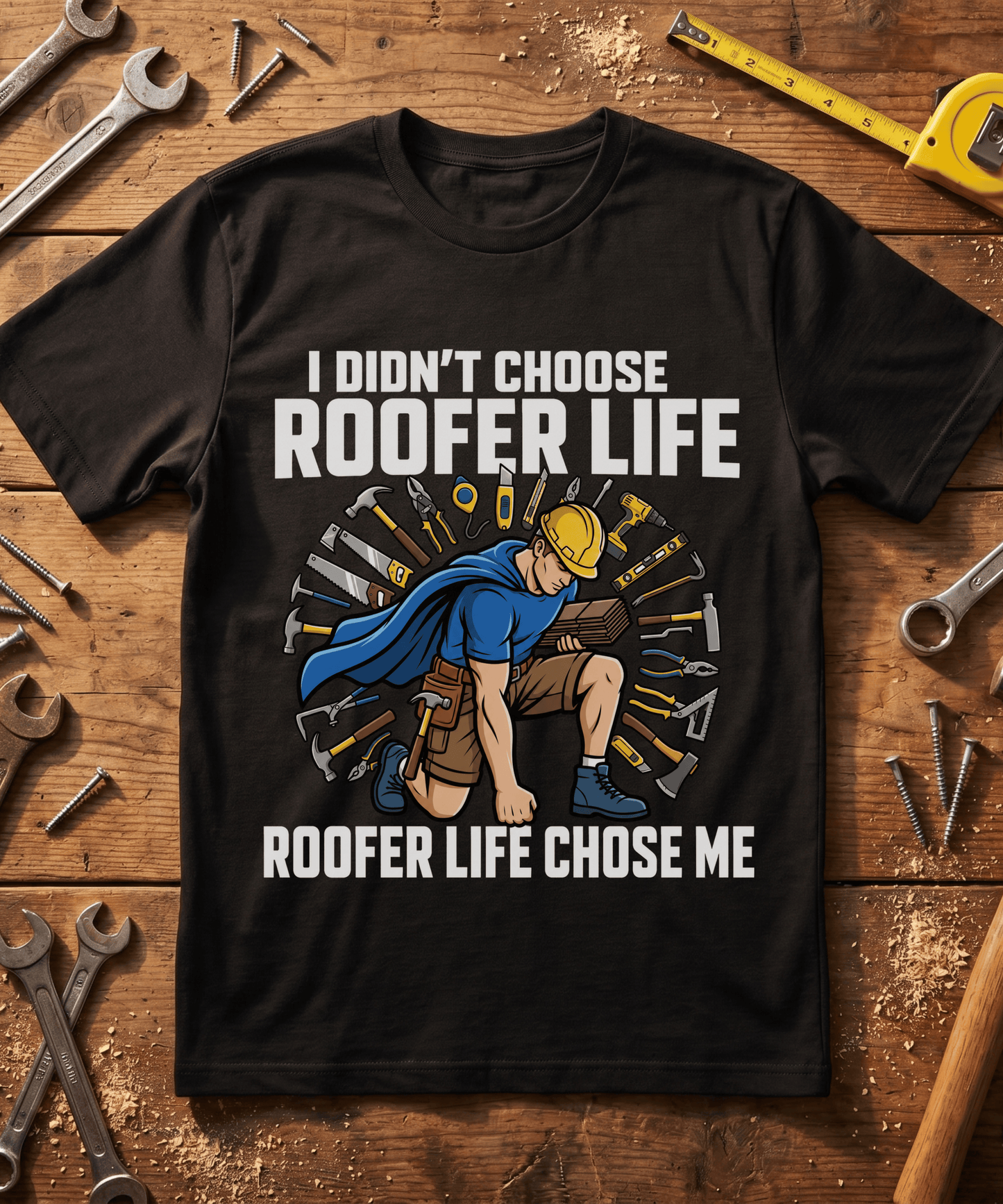 Roofer Life Chose Me Tee